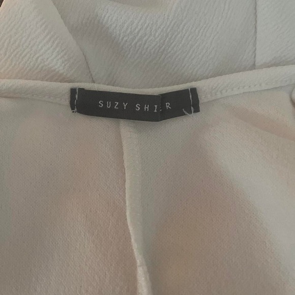 Suzy Shier Y2K Lace Trim Peplum Tank White & Black Lingerie Style Top Whimsygoth - Picture 5 of 5